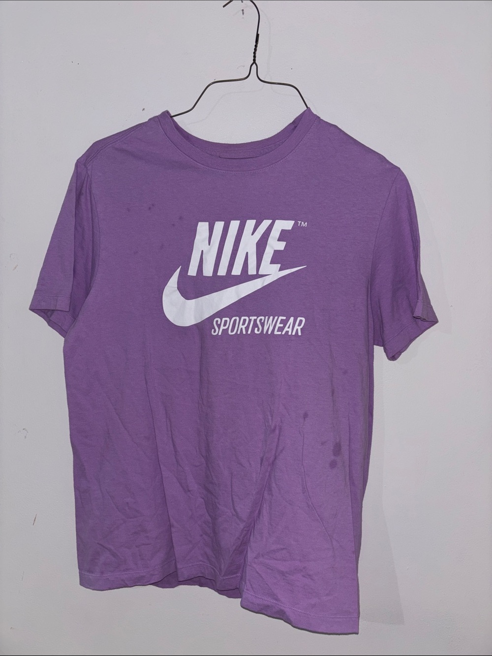 Nike Purple Sportswear Logo Tee - White Logo